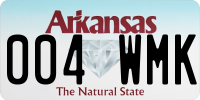 AR license plate 004WMK