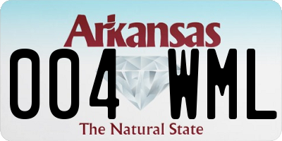 AR license plate 004WML