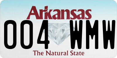 AR license plate 004WMW