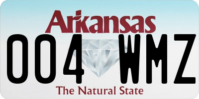 AR license plate 004WMZ