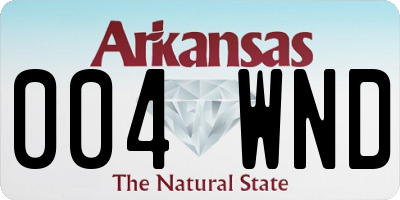 AR license plate 004WND