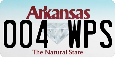 AR license plate 004WPS