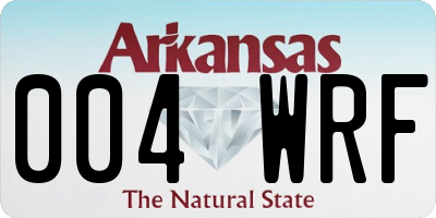 AR license plate 004WRF