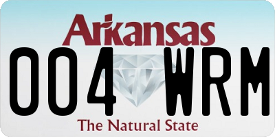 AR license plate 004WRM