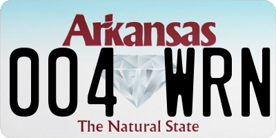 AR license plate 004WRN