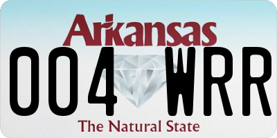 AR license plate 004WRR