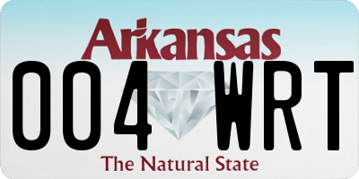 AR license plate 004WRT