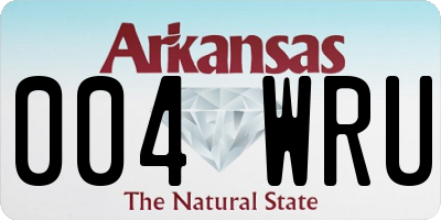 AR license plate 004WRU