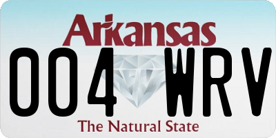 AR license plate 004WRV
