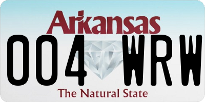 AR license plate 004WRW