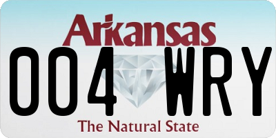 AR license plate 004WRY