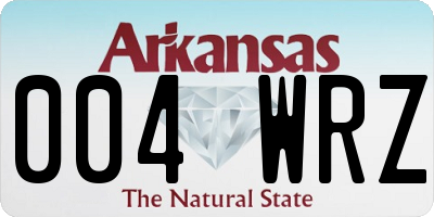 AR license plate 004WRZ