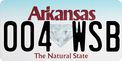 AR license plate 004WSB