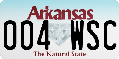 AR license plate 004WSC