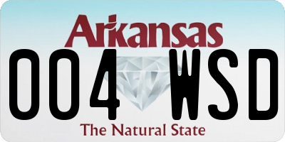 AR license plate 004WSD