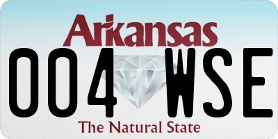 AR license plate 004WSE