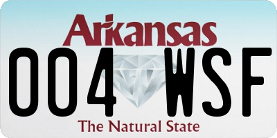 AR license plate 004WSF