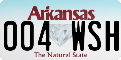 AR license plate 004WSH