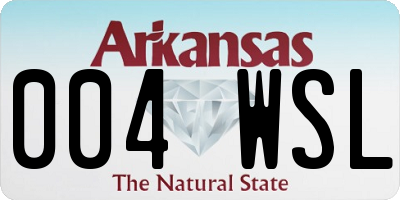 AR license plate 004WSL