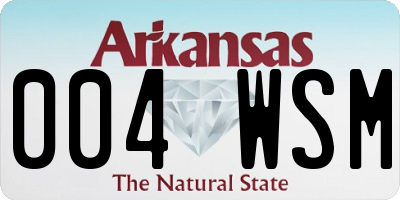 AR license plate 004WSM