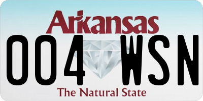 AR license plate 004WSN