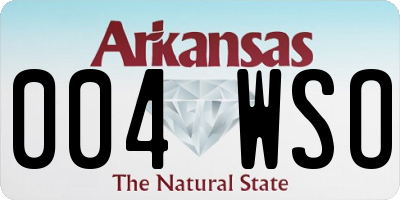 AR license plate 004WSO