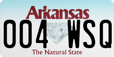 AR license plate 004WSQ