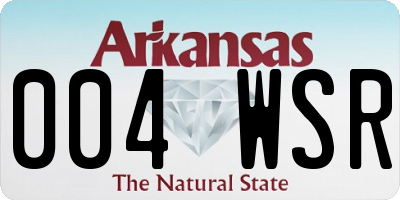 AR license plate 004WSR