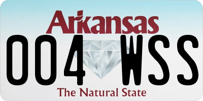 AR license plate 004WSS