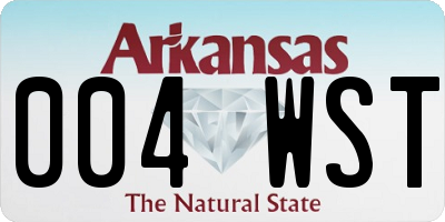 AR license plate 004WST