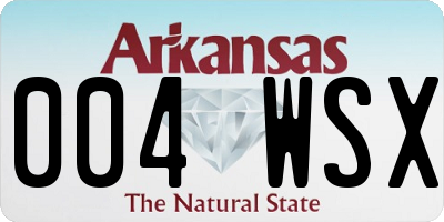 AR license plate 004WSX