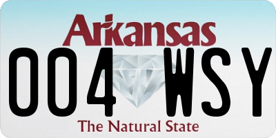 AR license plate 004WSY