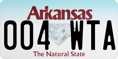 AR license plate 004WTA