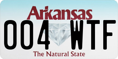 AR license plate 004WTF