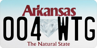 AR license plate 004WTG