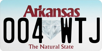 AR license plate 004WTJ