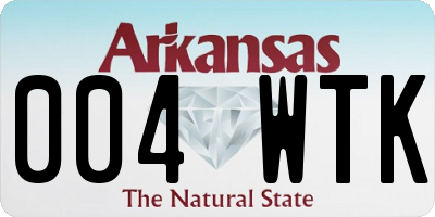 AR license plate 004WTK