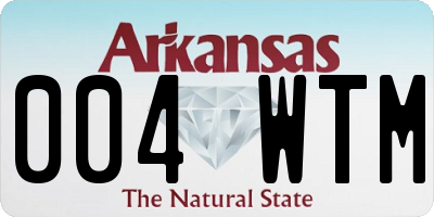 AR license plate 004WTM