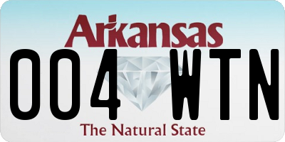 AR license plate 004WTN