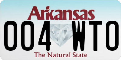 AR license plate 004WTO