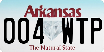 AR license plate 004WTP
