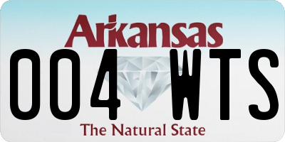 AR license plate 004WTS