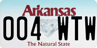 AR license plate 004WTW