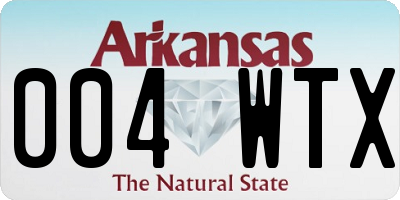 AR license plate 004WTX