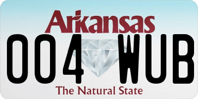 AR license plate 004WUB