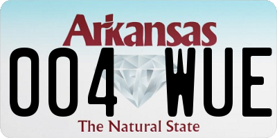 AR license plate 004WUE