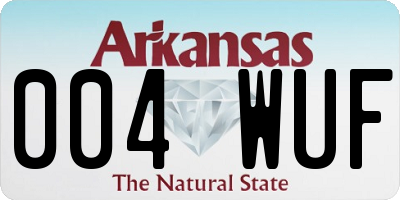 AR license plate 004WUF