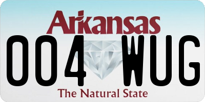 AR license plate 004WUG