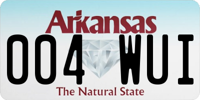 AR license plate 004WUI
