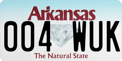AR license plate 004WUK